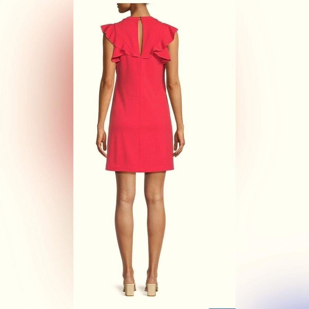 Vince Camuto red flutter sleeve shift dress girly feminine romantic valentines